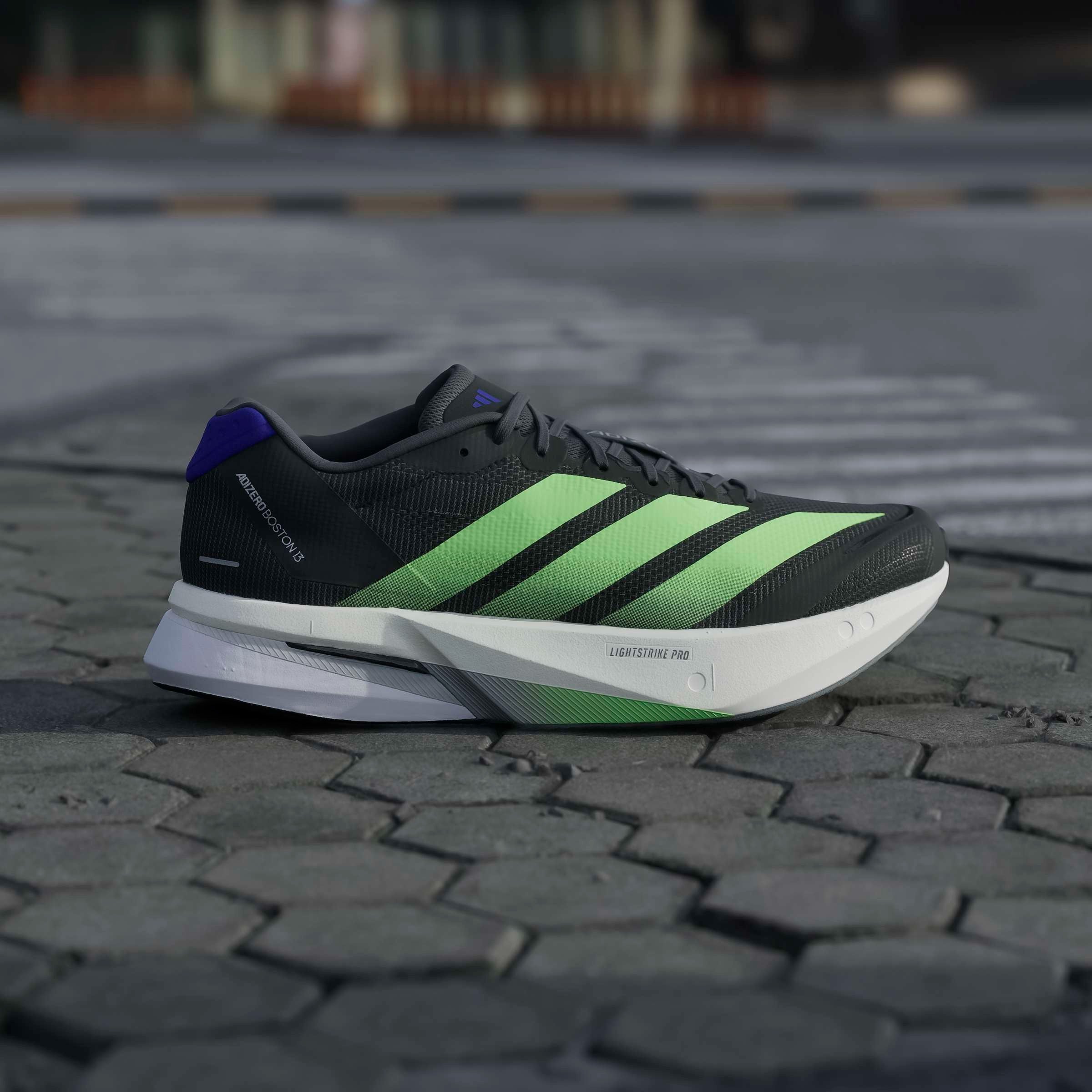Adidas Adizero Boston 13 Running Shoes Mens 10.5 Lace Up JP9251 Neon Green Black Adidas Adizero Boston 13 Shoes – Speed and Performance main image 3