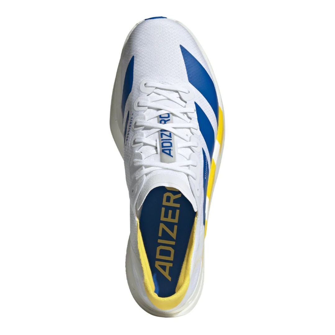 限定アイテムadidas Adizero Adios Pro 4ホワイト/ブルー adidas Adizero Adios Pro 4 Sneakers - White | Free Shipping with